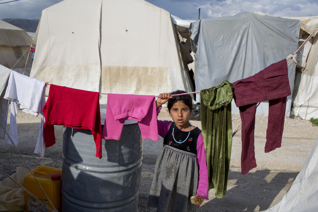 Dohuk, Irak. Barn i ett läger utanför Dohuk. 
